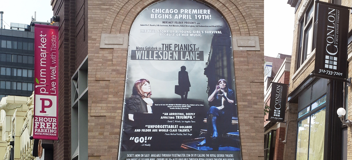 CUSTOM WALL BANNERS <br/> Flexible solutions to attract customers and withstand weather  »