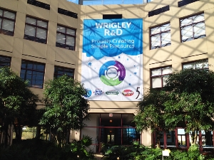 Large Format Vinyl & Hanging Banner at Wrigley Headquarters
