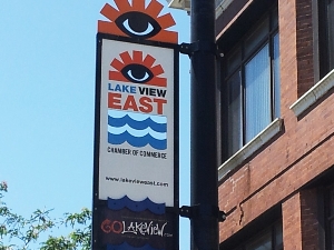 Lakeview East Chamber of Commerce Metal Street Pole Banner